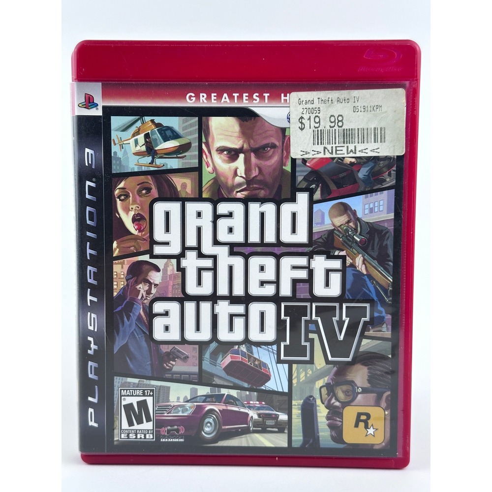 Grand Theft Auto IV (4) PS3 Playstation 3 Greatest Hits Game Complete + Map CIB